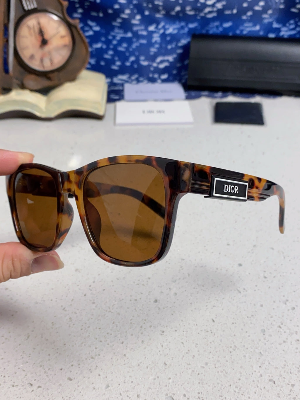 Dior Acetate Square Brown Lens Sunglasses for Men & Women - detail image 6