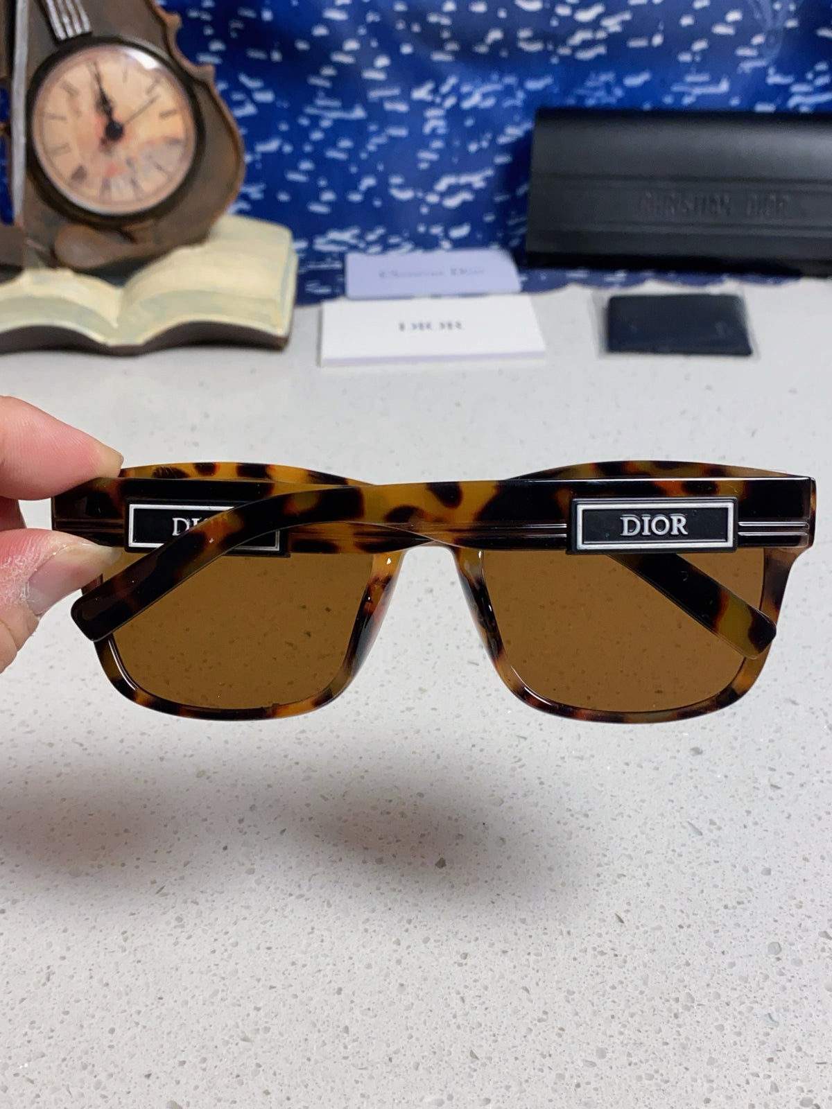 Dior Acetate Square Brown Lens Sunglasses for Men & Women - 358197 - detail image 5