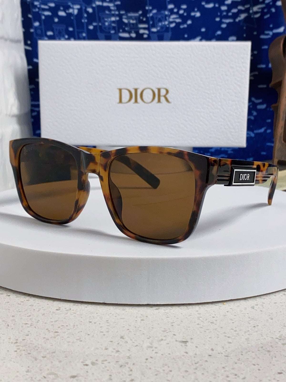 Dior Acetate Square Brown Lens Sunglasses for Men & Women - 358197