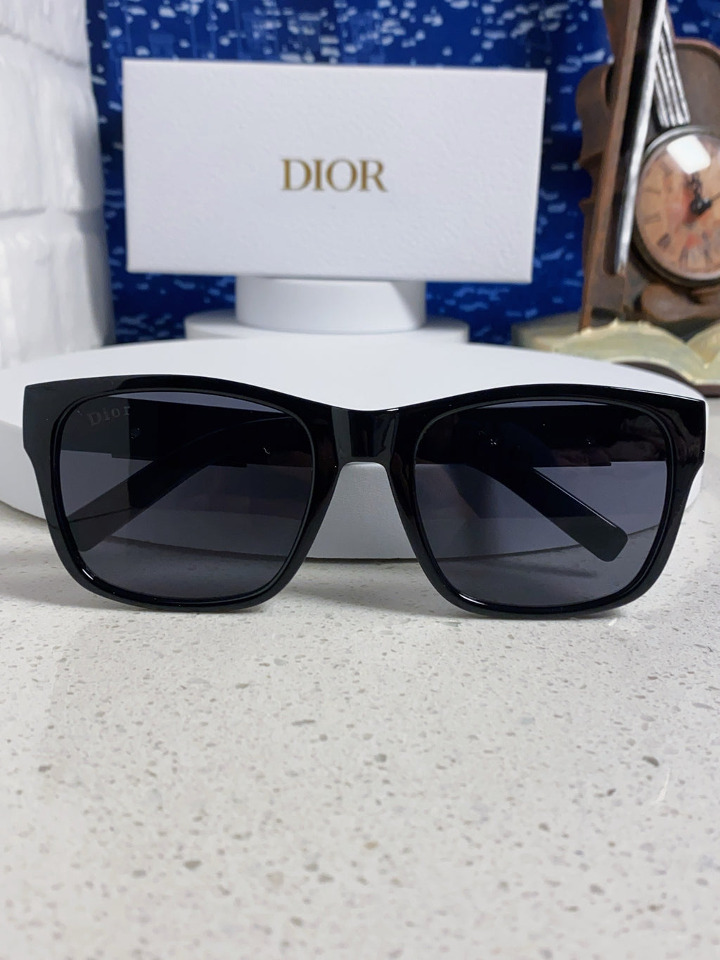 Dior Acetate Square Black Lens Sunglasses for Men & Women - detail image 9