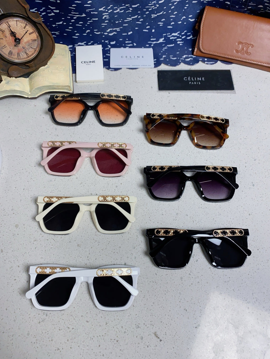 Celine Square Black Lens Sunglasses for Men & Women - 934643 - detail image 11