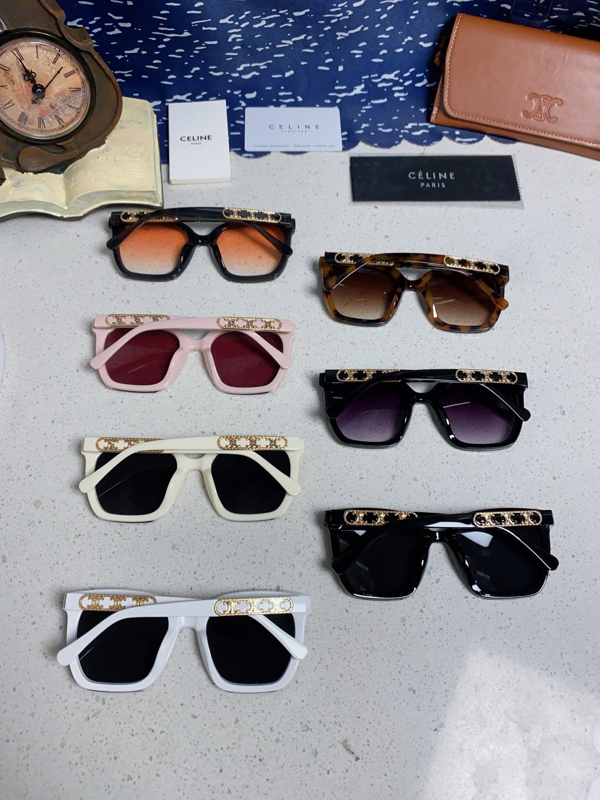 Celine Square Purple Lens Sunglasses for Men & Women - 372023 - detail image 11