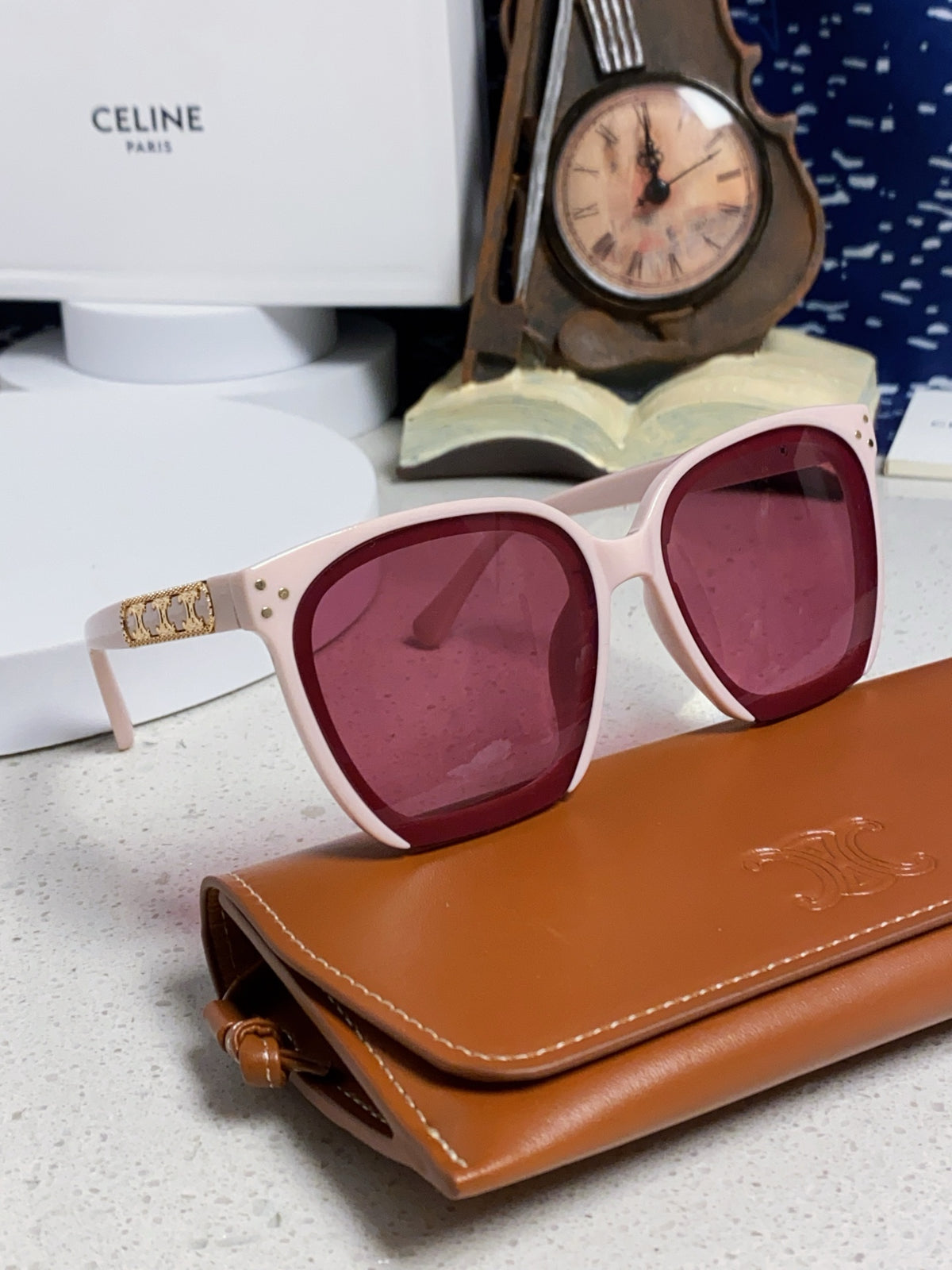 Celine Square Red Lens Sunglasses for Men & Women - 934642 - detail image 10