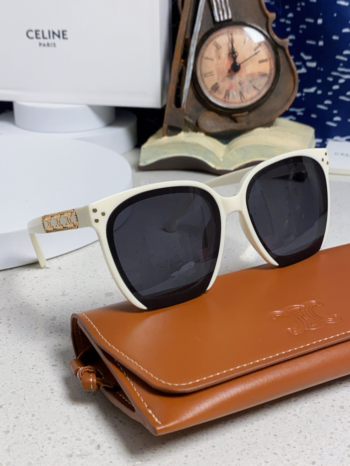 Celine Square Black Lens Sunglasses for Men & Women - 372020 - detail image 10
