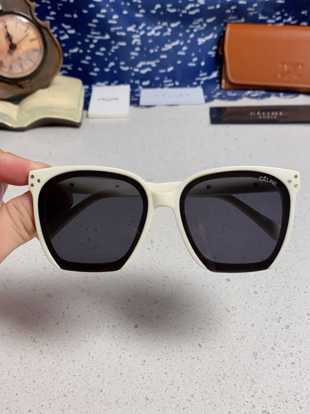 Celine Square Black Lens Sunglasses for Men & Women - 934643 - detail image 4