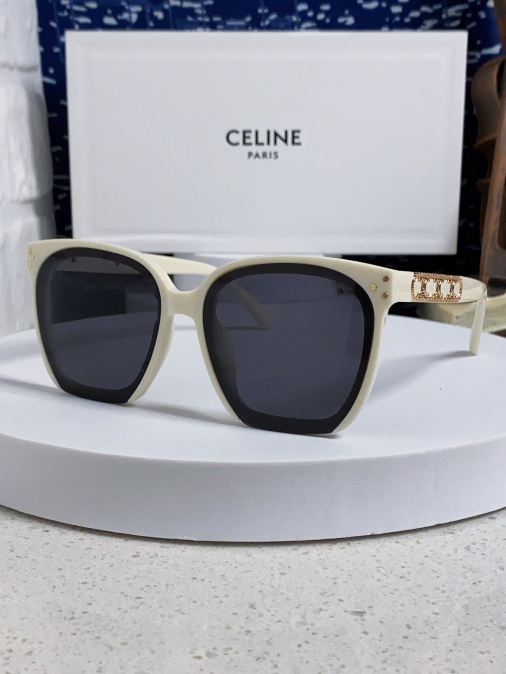 Celine Square Black Lens Sunglasses for Men & Women - 372020