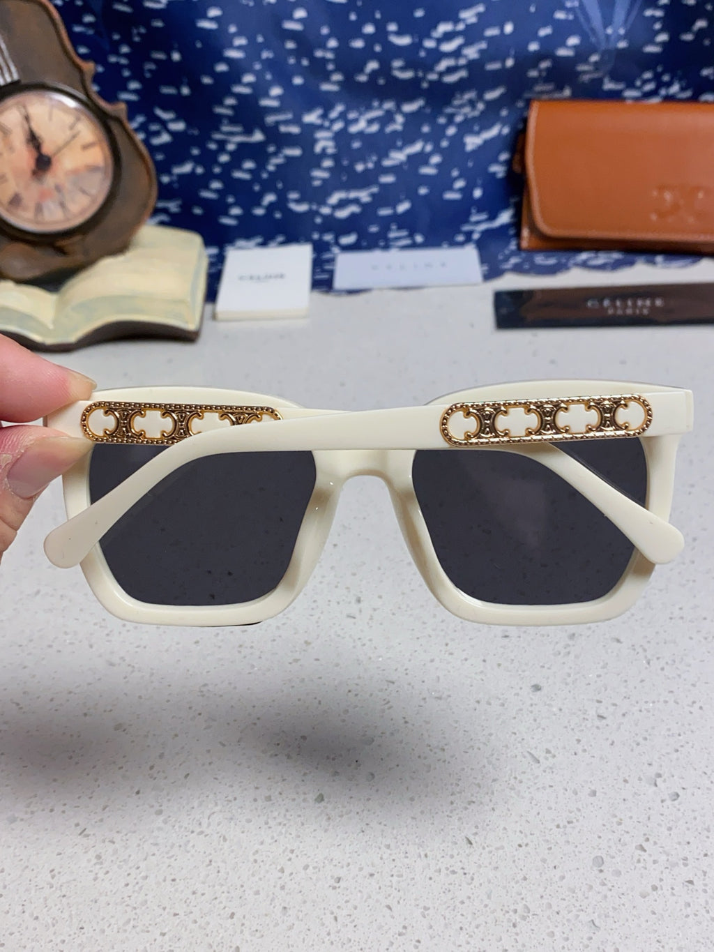 Celine Square Black Lens Sunglasses for Men & Women - 934643 - detail image 5
