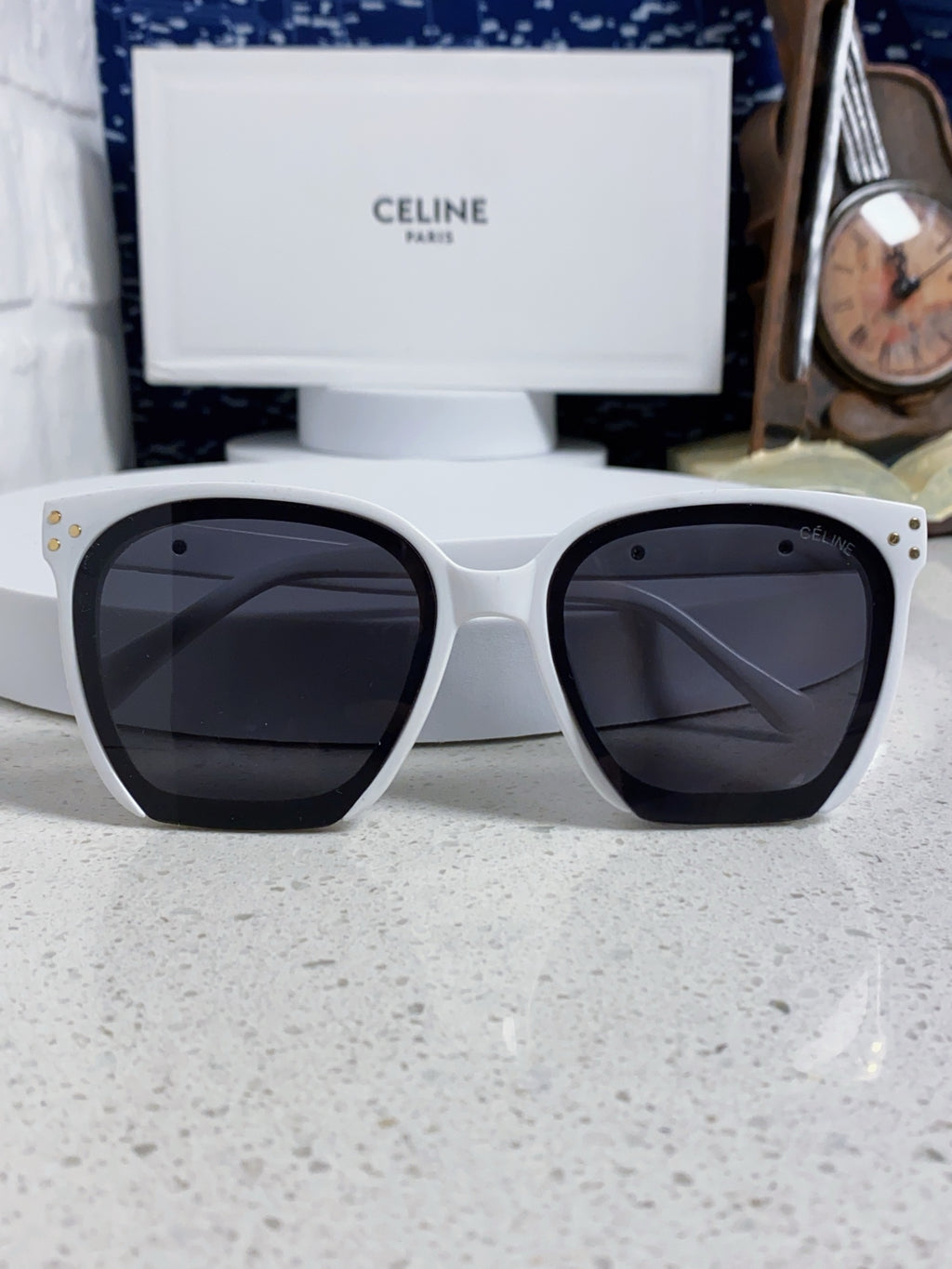 Celine Square Black Lens Sunglasses for Men & Women - 372021 - detail image 9