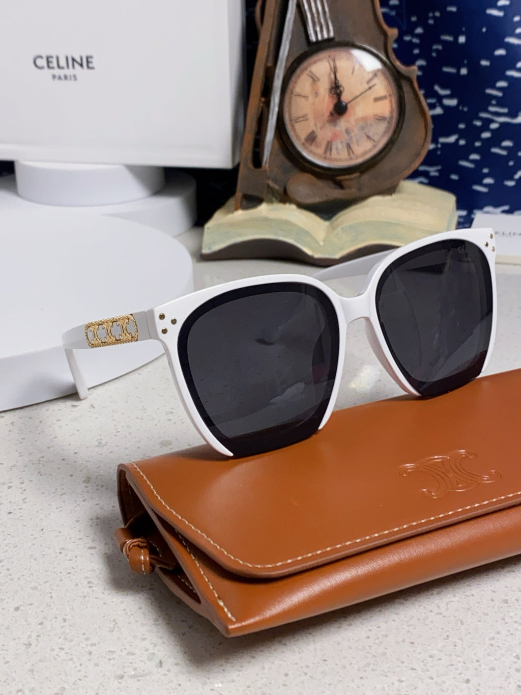 Celine Square Black Lens Sunglasses for Men & Women - 372021 - detail image 10