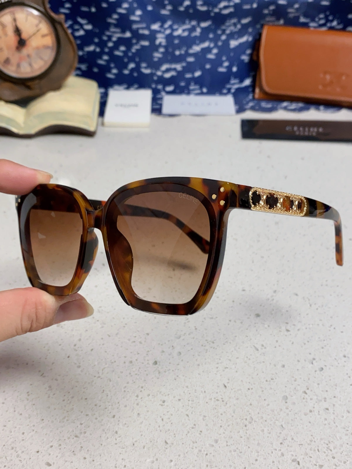 Celine Square Brown Lens Sunglasses for Men & Women - 934645 - detail image 6