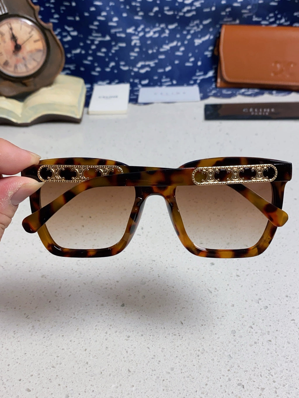Celine Square Brown Lens Sunglasses for Men & Women - 934645 - detail image 5