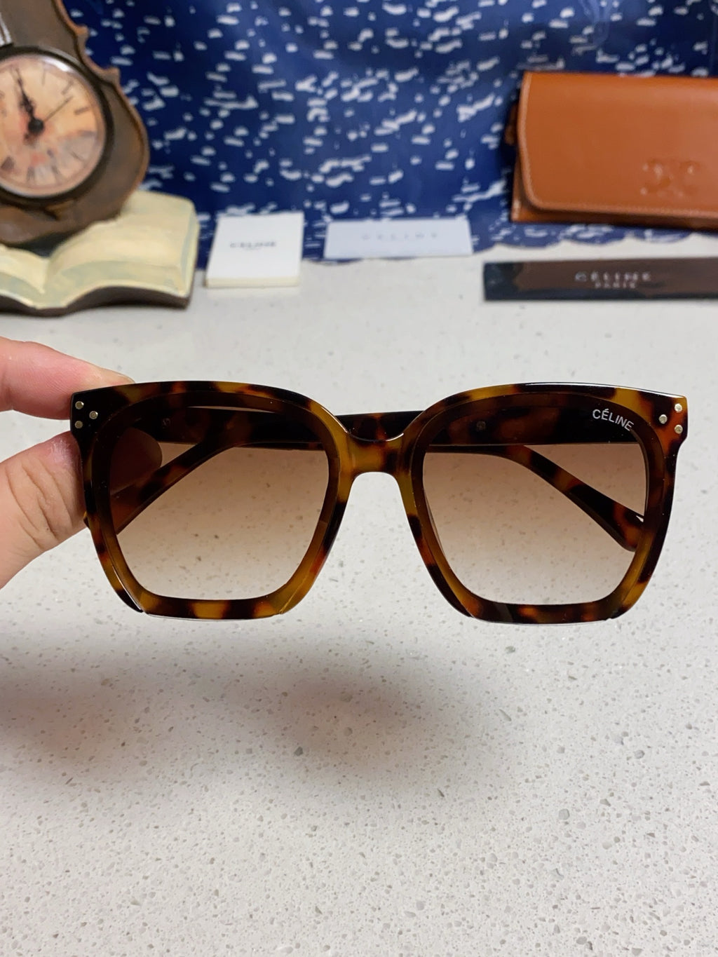 Celine Square Brown Lens Sunglasses for Men & Women - 372022 - detail image 4