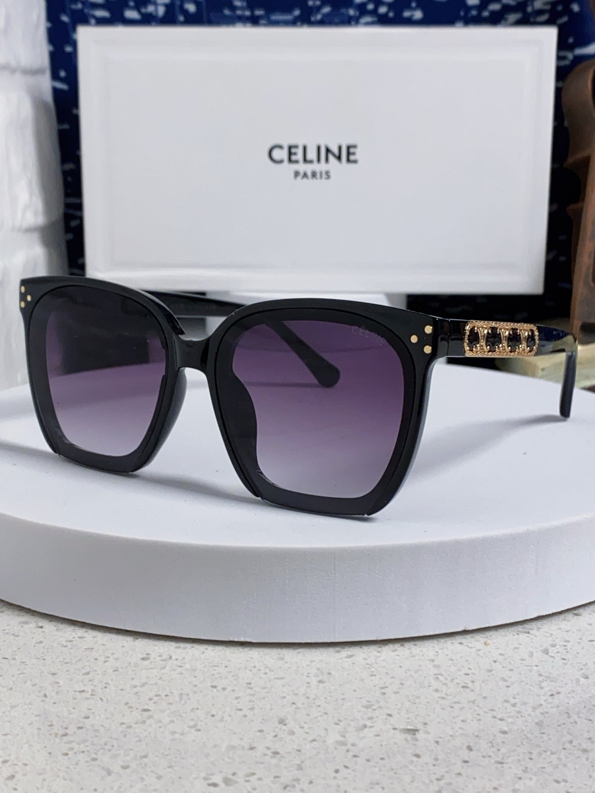 Celine Square Purple Lens Sunglasses for Men & Women - 372023