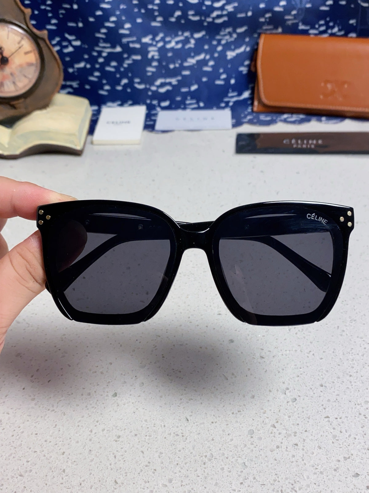 Celine Square Black Lens Sunglasses for Men & Women - 934647 - detail image 4