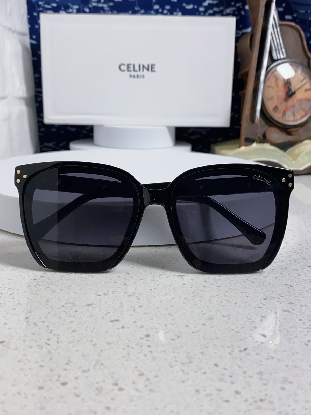 Celine Square Black Lens Sunglasses for Men & Women - 934647 - detail image 9