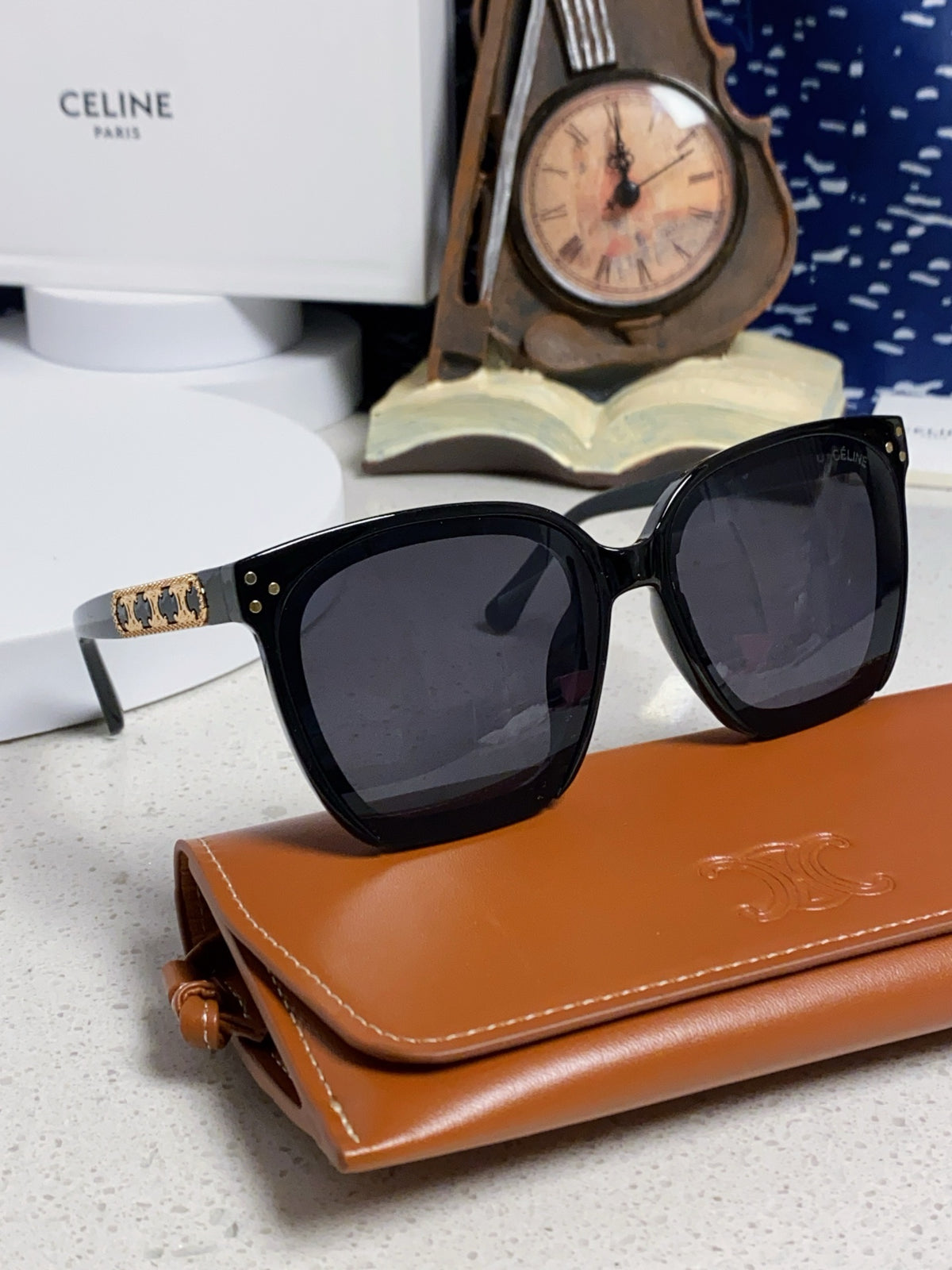 Celine Square Black Lens Sunglasses for Men & Women - 934647 - detail image 10