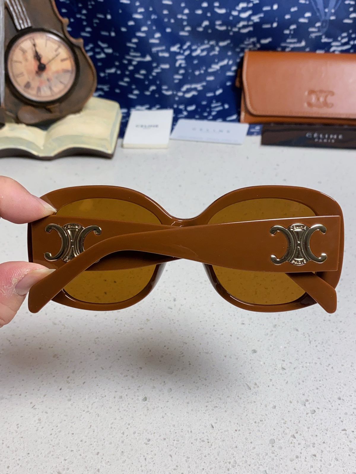 Celine Oversized Brown Lens Sunglasses for Men & Women - 934649 - detail image 4