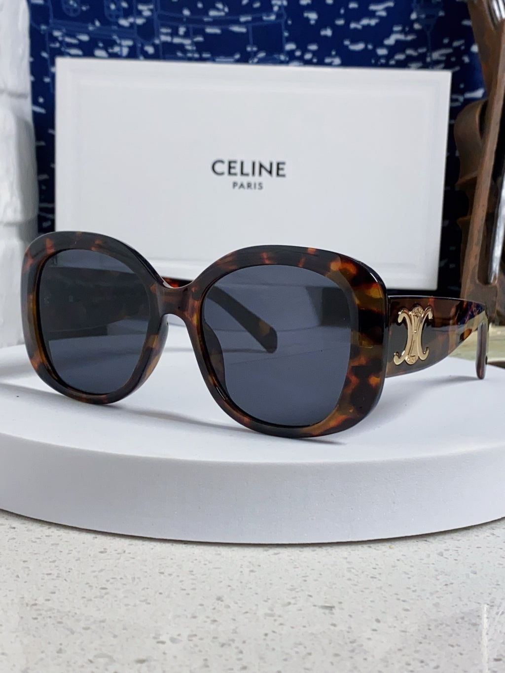 Celine Oversized Black Lens Sunglasses for Men & Women - 934650