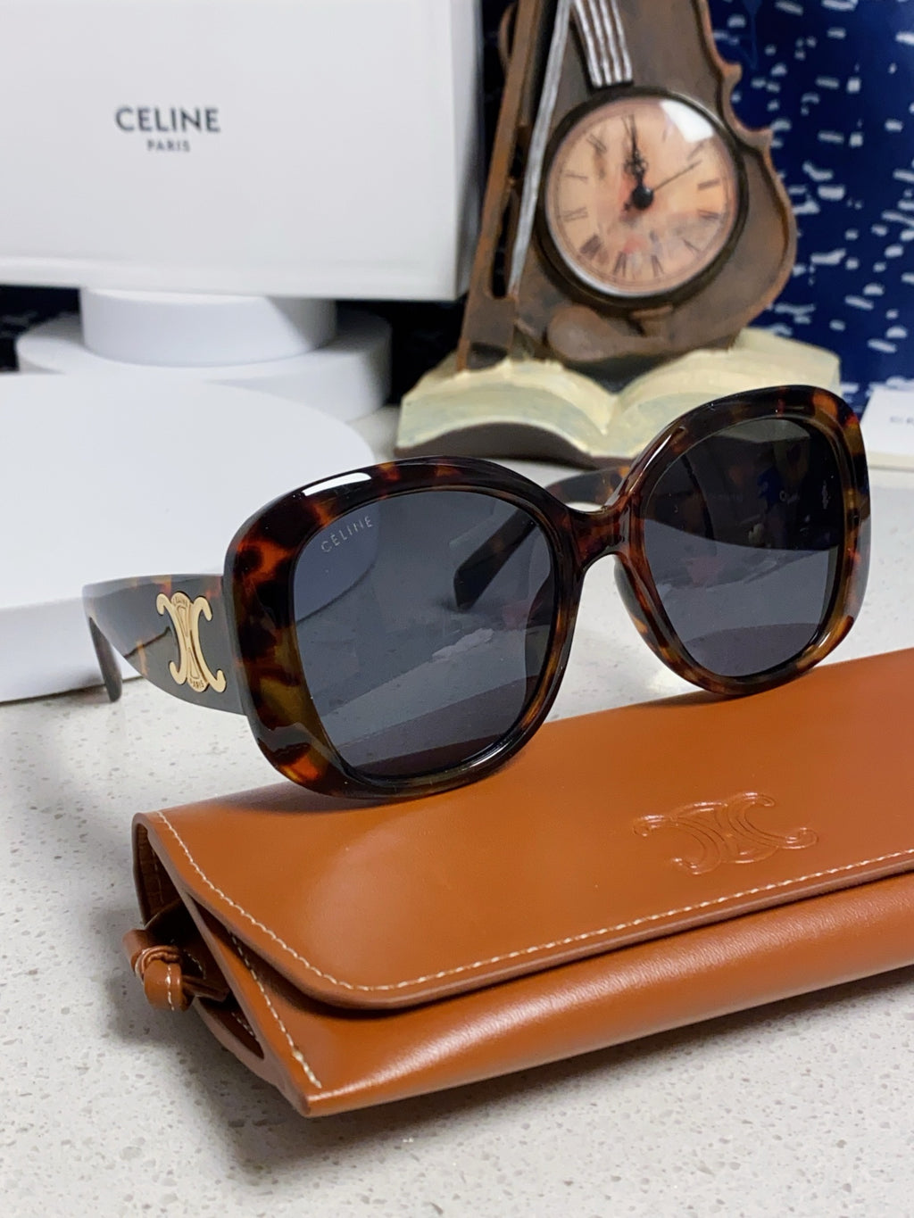 Celine Oversized Black Lens Sunglasses for Men & Women - 372016 - detail image 10