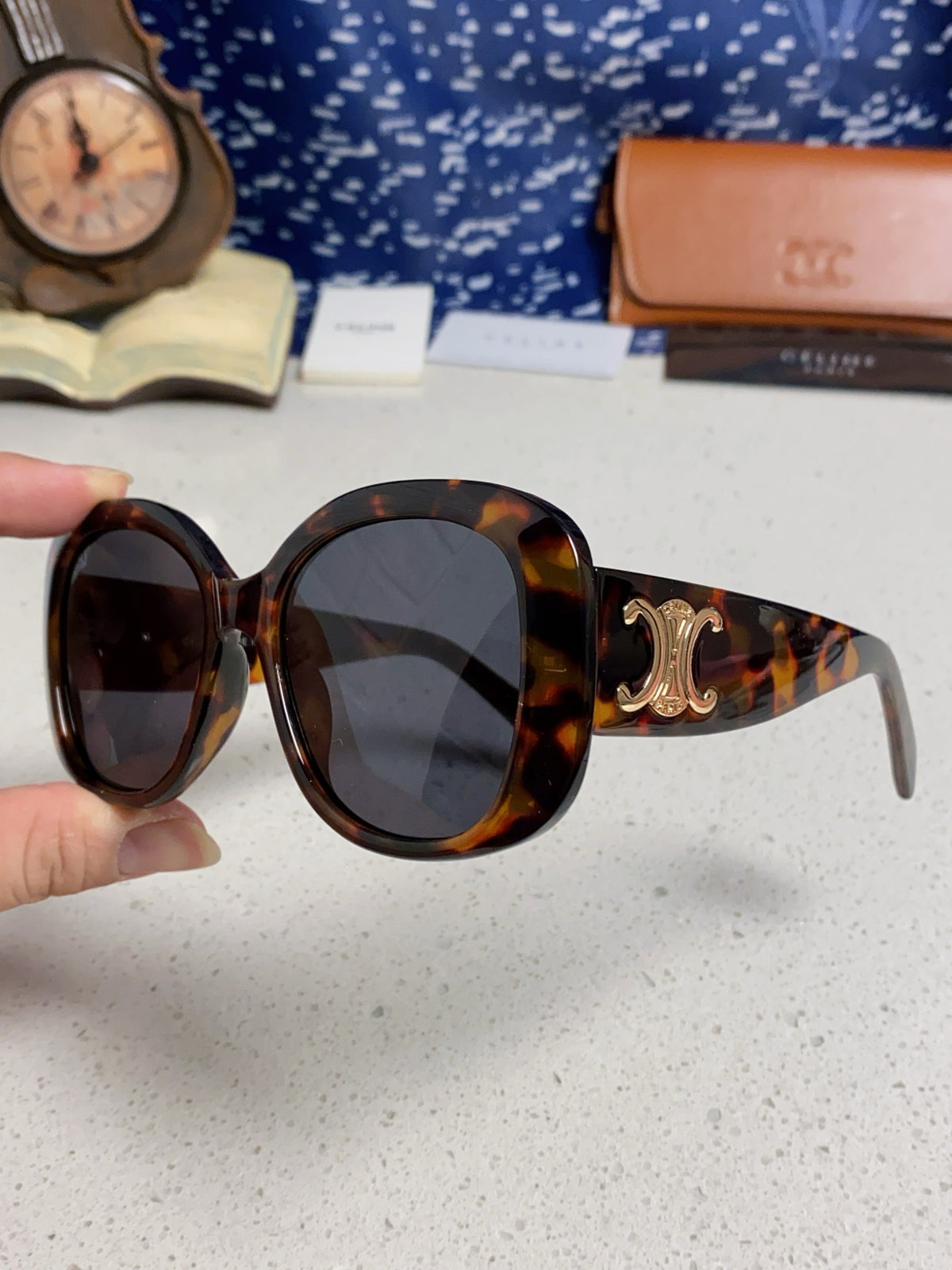 Celine Oversized Black Lens Sunglasses for Men & Women - 934650 - detail image 6