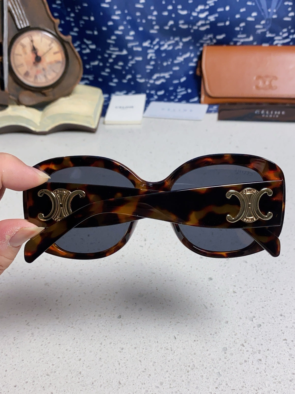 Celine Oversized Black Lens Sunglasses for Men & Women - 372016 - detail image 5