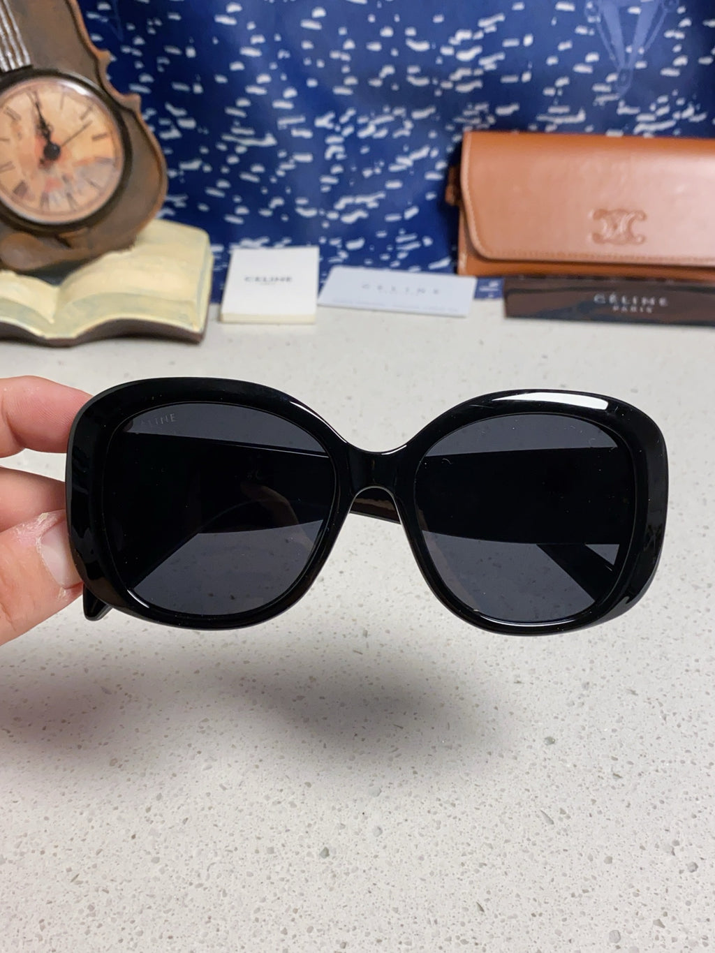 Celine Oversized Black Lens Sunglasses for Men & Women - 372017 - detail image 4