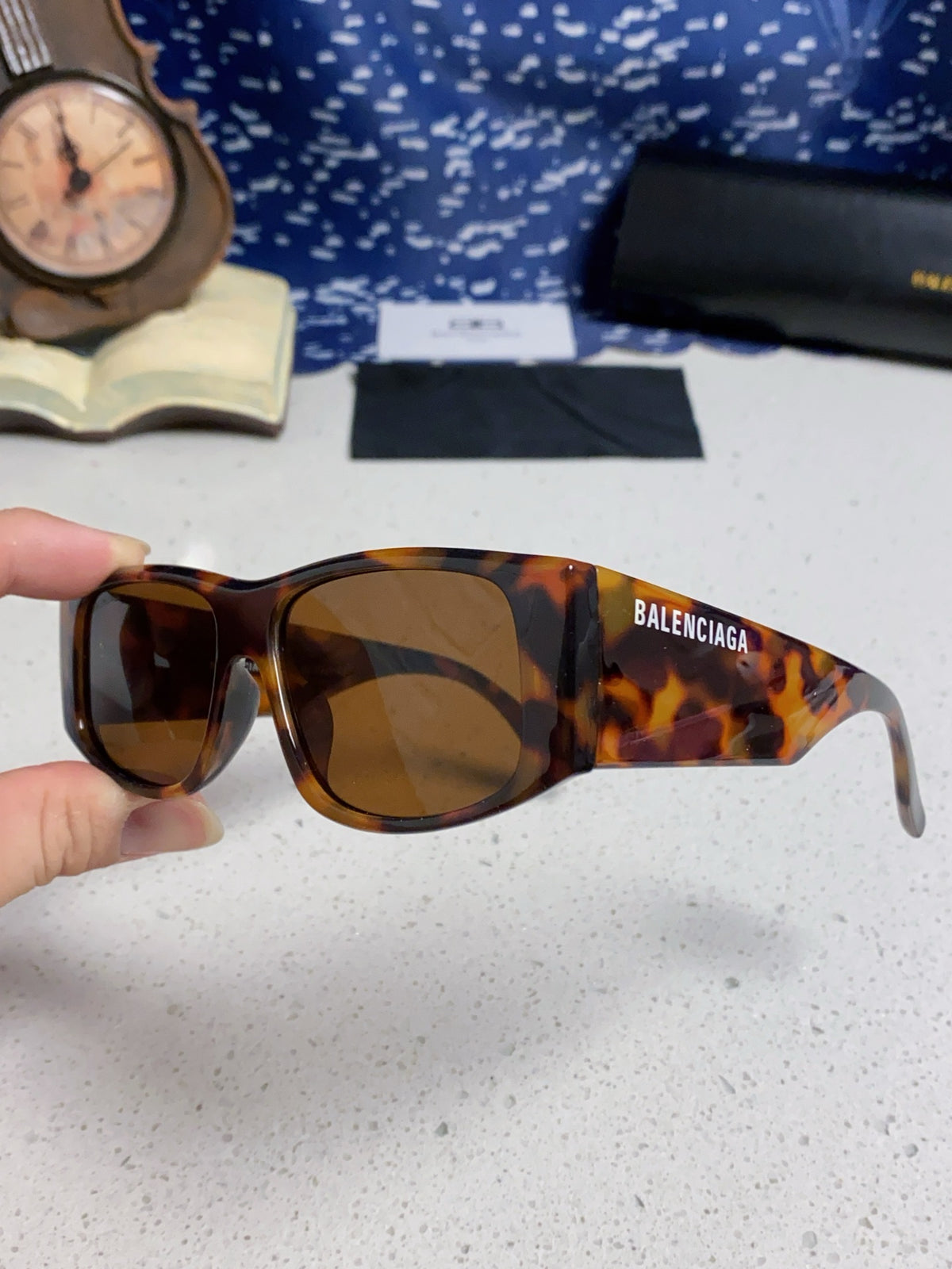 Balenciaga Square Black Lens Sunglasses for Men & Women - 372344 - detail image 5