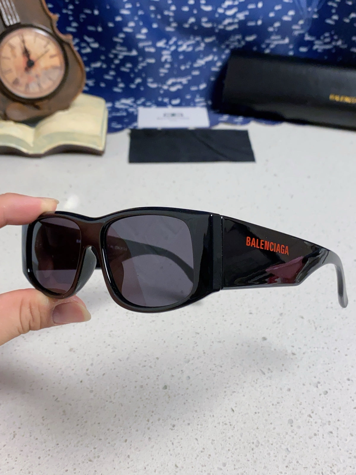 Balenciaga Square Black Lens Sunglasses for Men & Women - 372345 - detail image 5