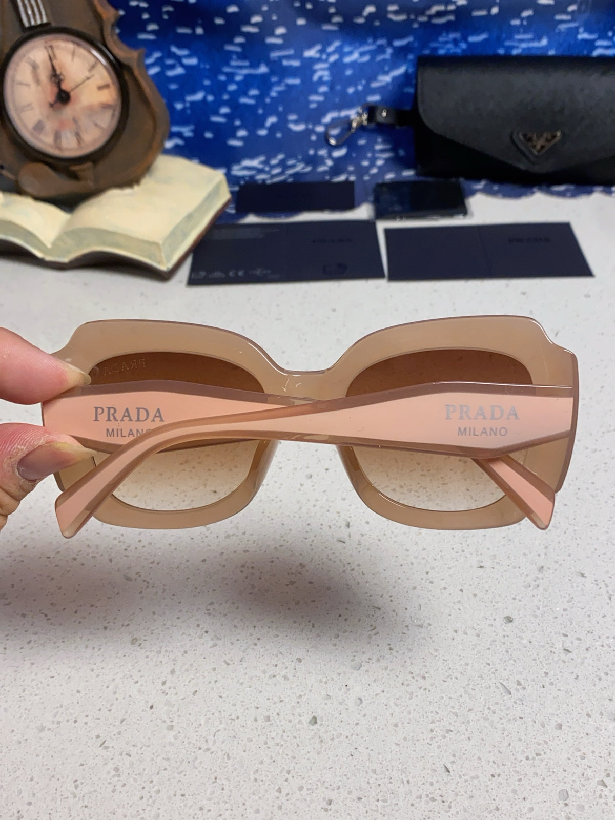Prada 16YSF Acetate Fashion Gold Lens Sunglasses for Men & Women - 432116 - detail image 5