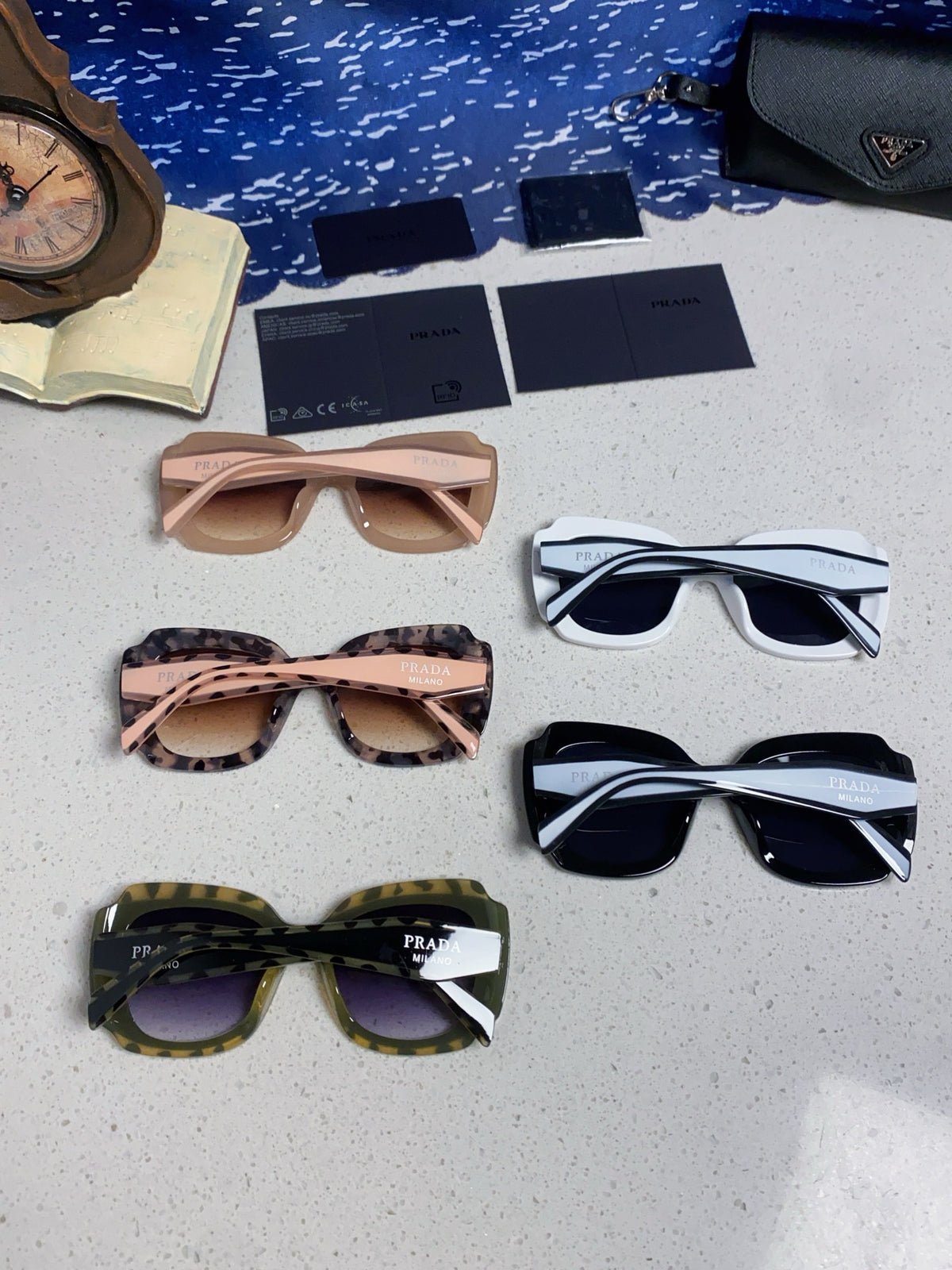Prada 16YSF Acetate Fashion Gold Lens Sunglasses for Men & Women - 415674 - detail image 11