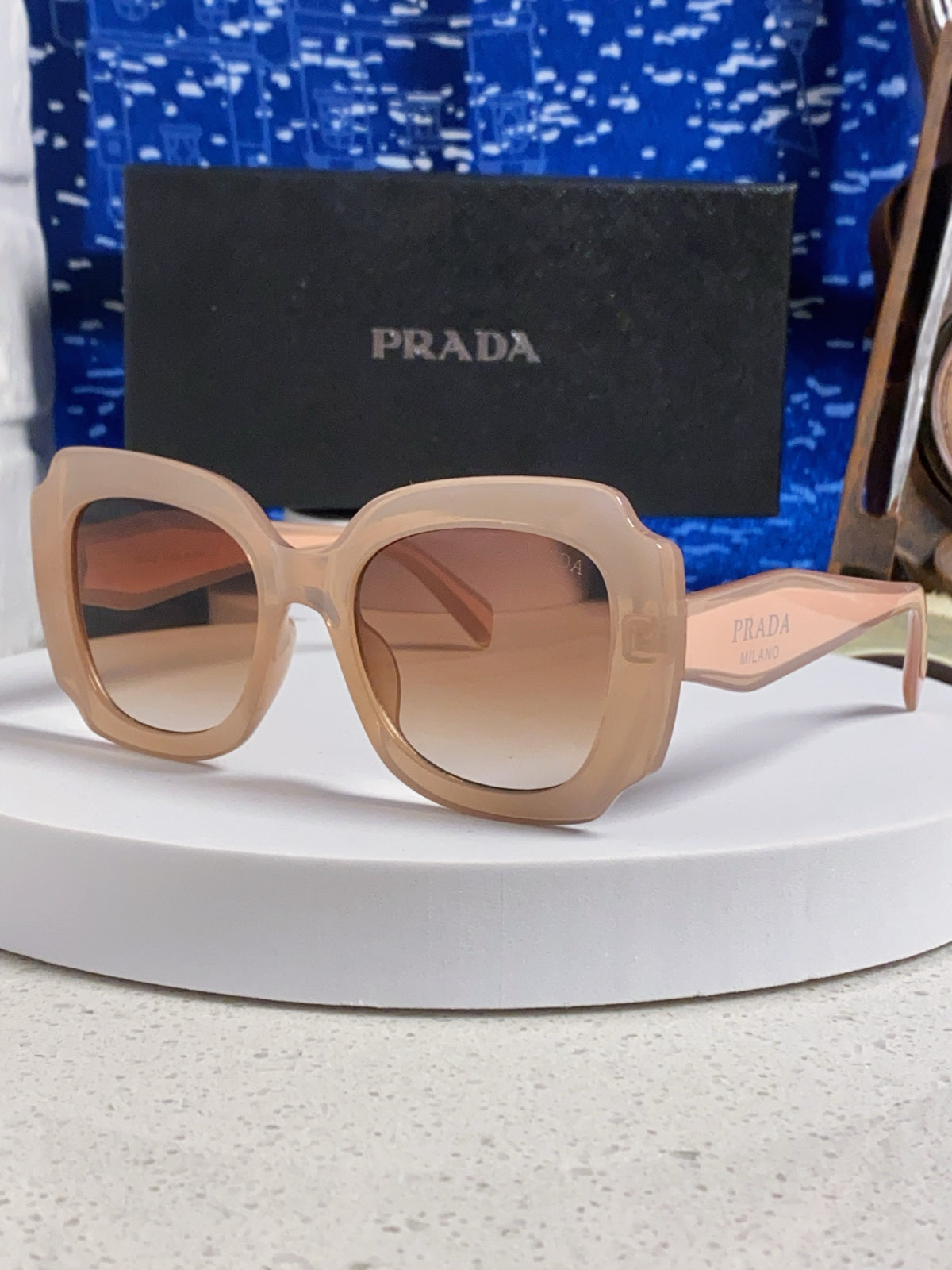 Prada 16YSF Acetate Fashion Gold Lens Sunglasses for Men & Women - 432116