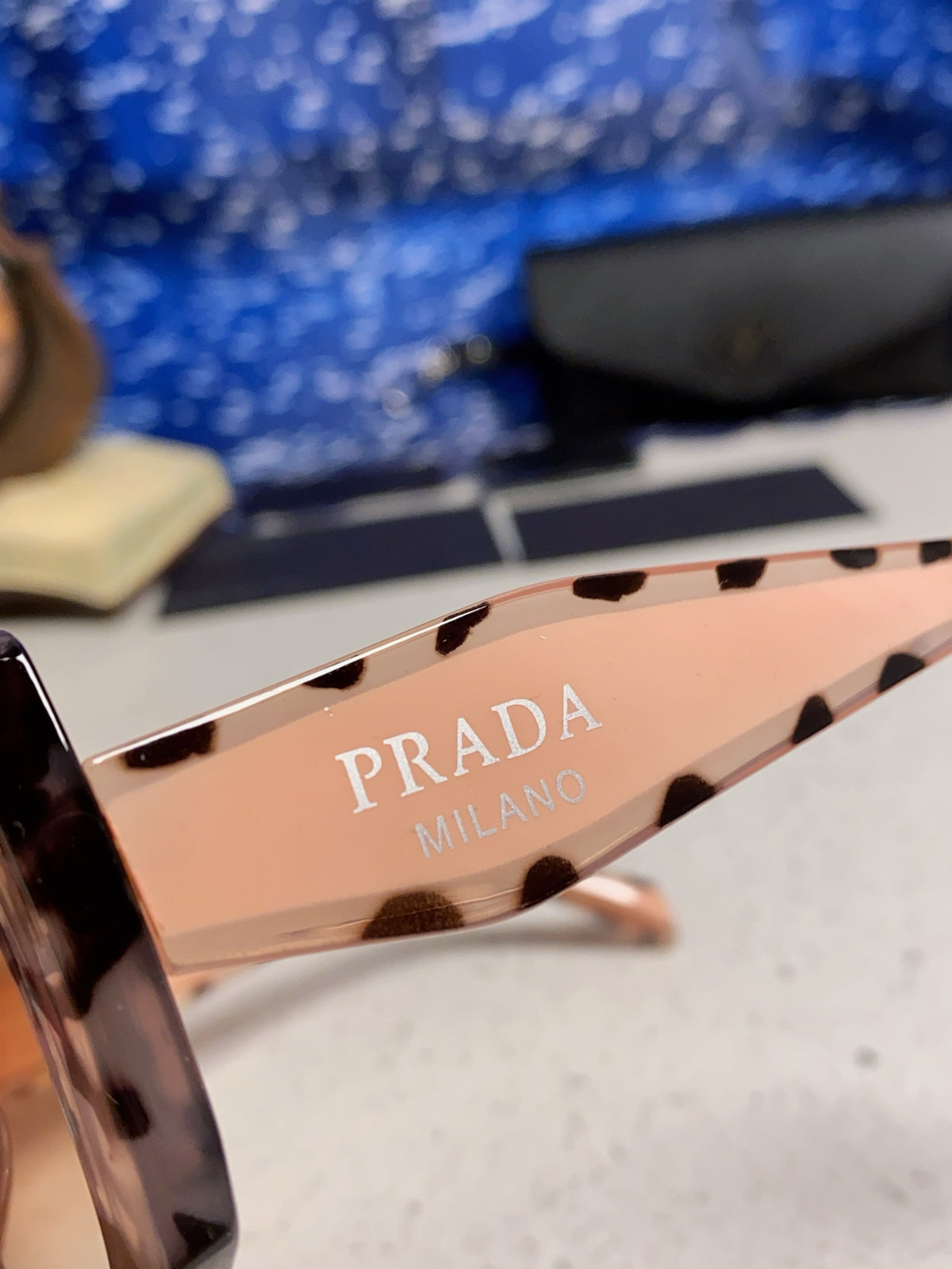 Prada 16YSF Acetate Fashion Gold Lens Sunglasses for Men & Women - 415674 - detail image 7