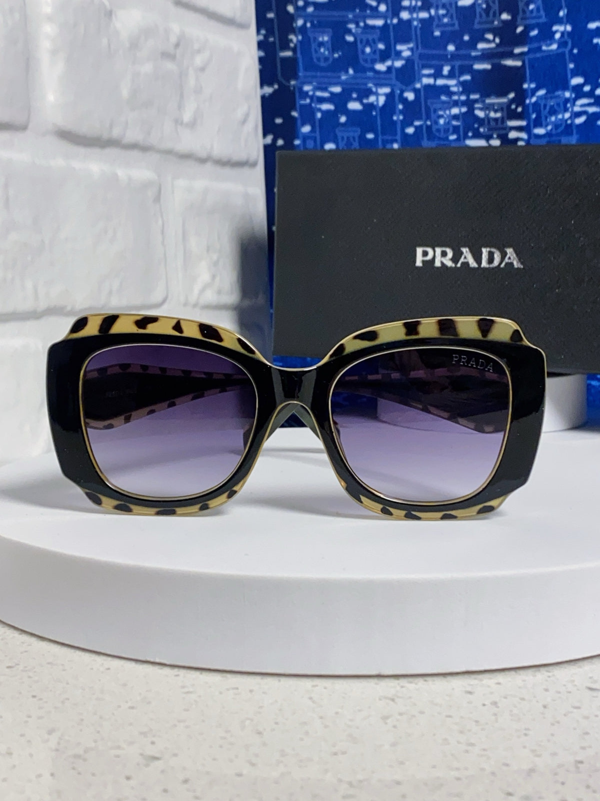 Prada 16YSF Acetate Fashion Blue Lens Sunglasses for Men & Women - 432118 - detail image 2