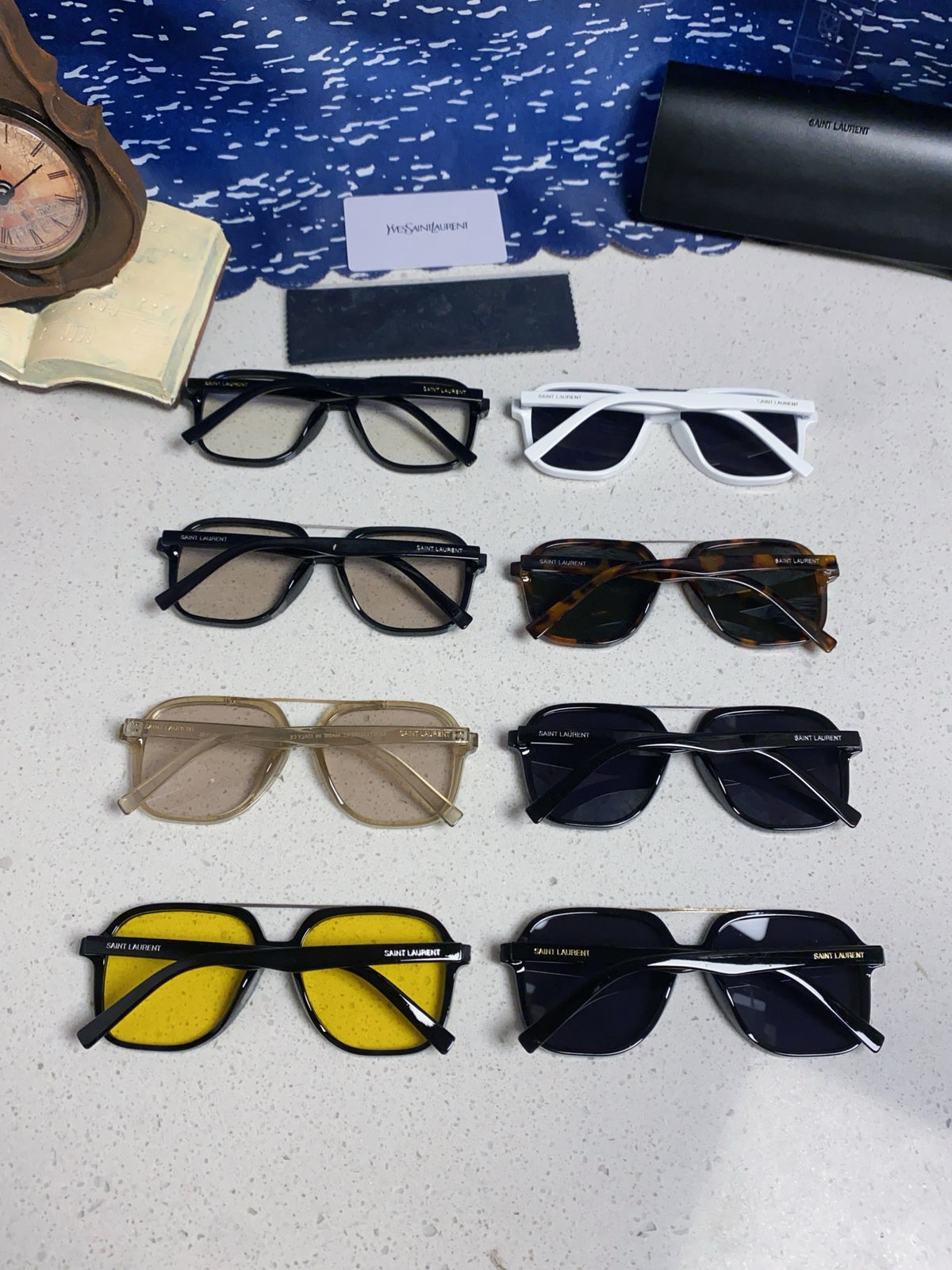 Saint Laurent SL545 Square Blue Lens Sunglasses for Men & Women - 867142 - detail image 10