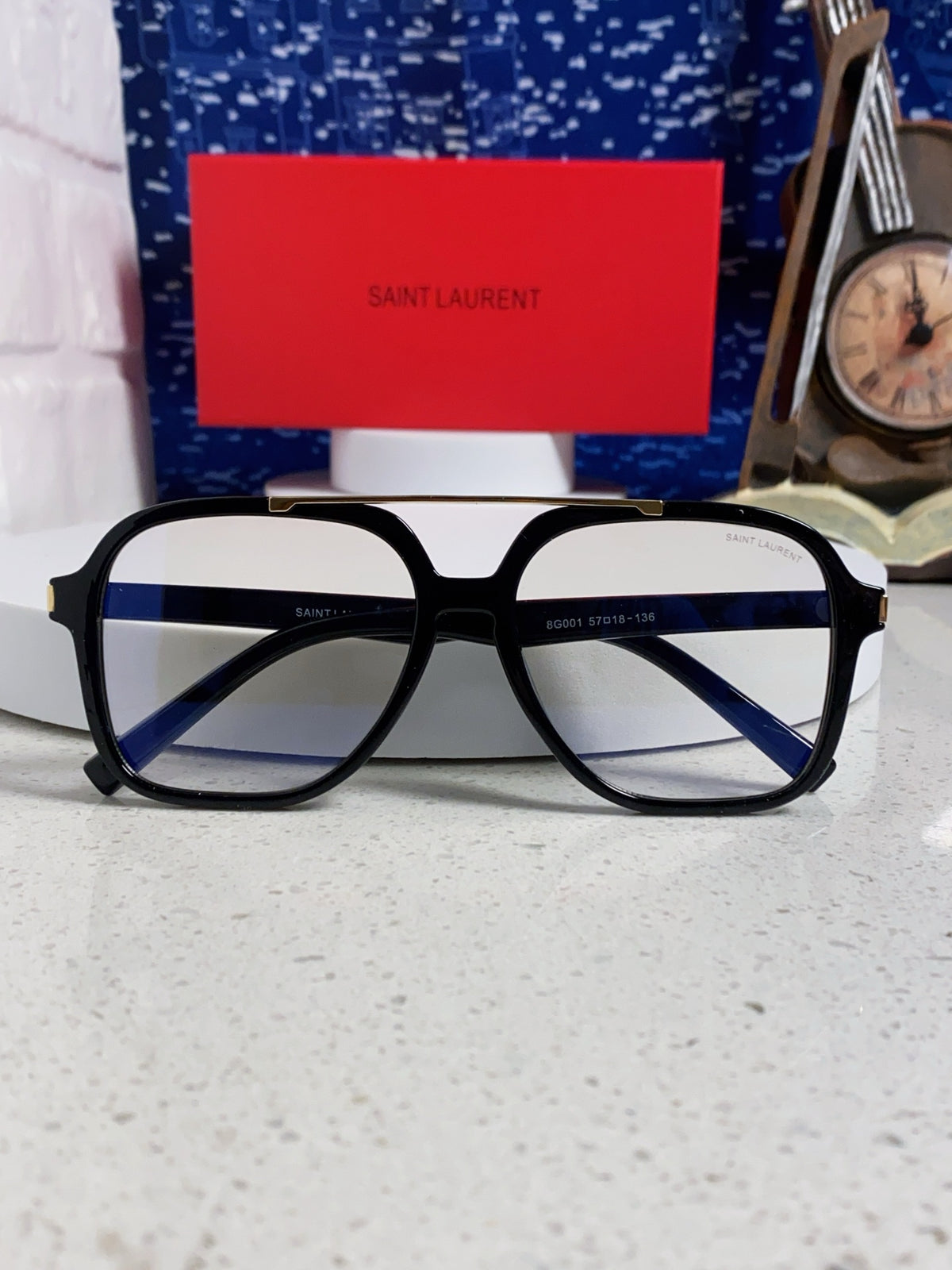 Saint Laurent SL545 Square Silver Lens Sunglasses for Men & Women - 415564 - detail image 9