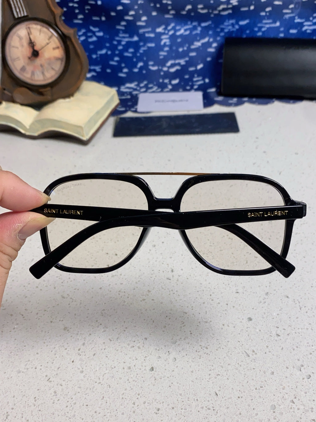 Saint Laurent SL545 Square Silver Lens Sunglasses for Men & Women - 867138 - detail image 5