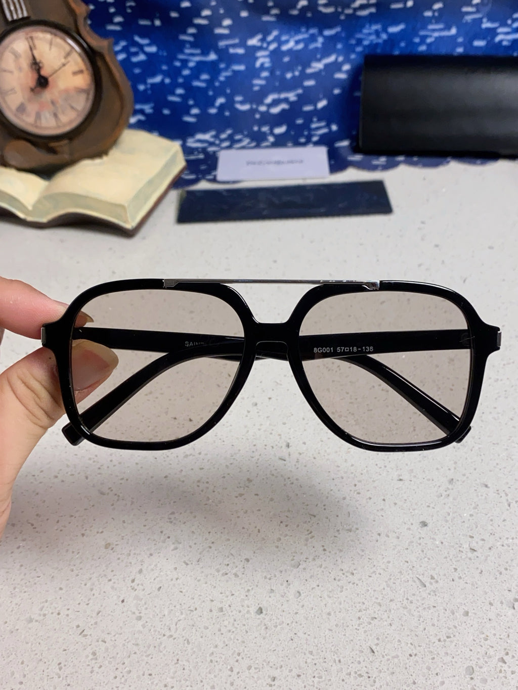Saint Laurent SL545 Square Black Lens Sunglasses for Men & Women - 415565 - detail image 4
