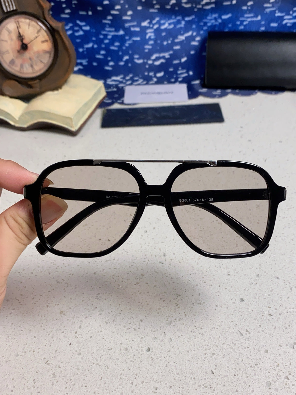 Saint Laurent SL545 Square Black Lens Sunglasses for Men & Women - 415565 - detail image 4