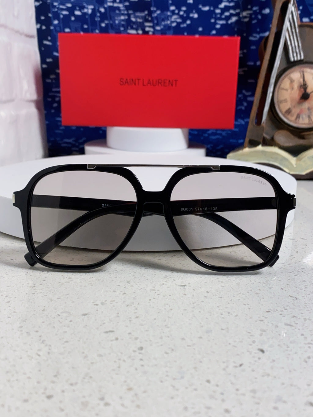 Saint Laurent SL545 Square Black Lens Sunglasses for Men & Women - 415565 - detail image 9