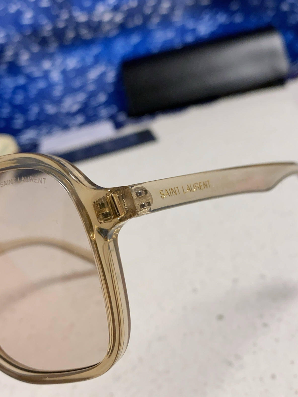 Saint Laurent SL545 Square Silver Lens Sunglasses for Men & Women - detail image 6