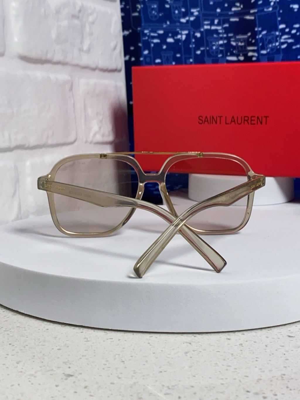 Saint Laurent SL545 Square Silver Lens Sunglasses for Men & Women - detail image 2