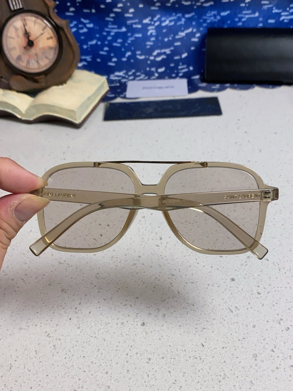 Saint Laurent SL545 Square Silver Lens Sunglasses for Men & Women - 415566 - detail image 4