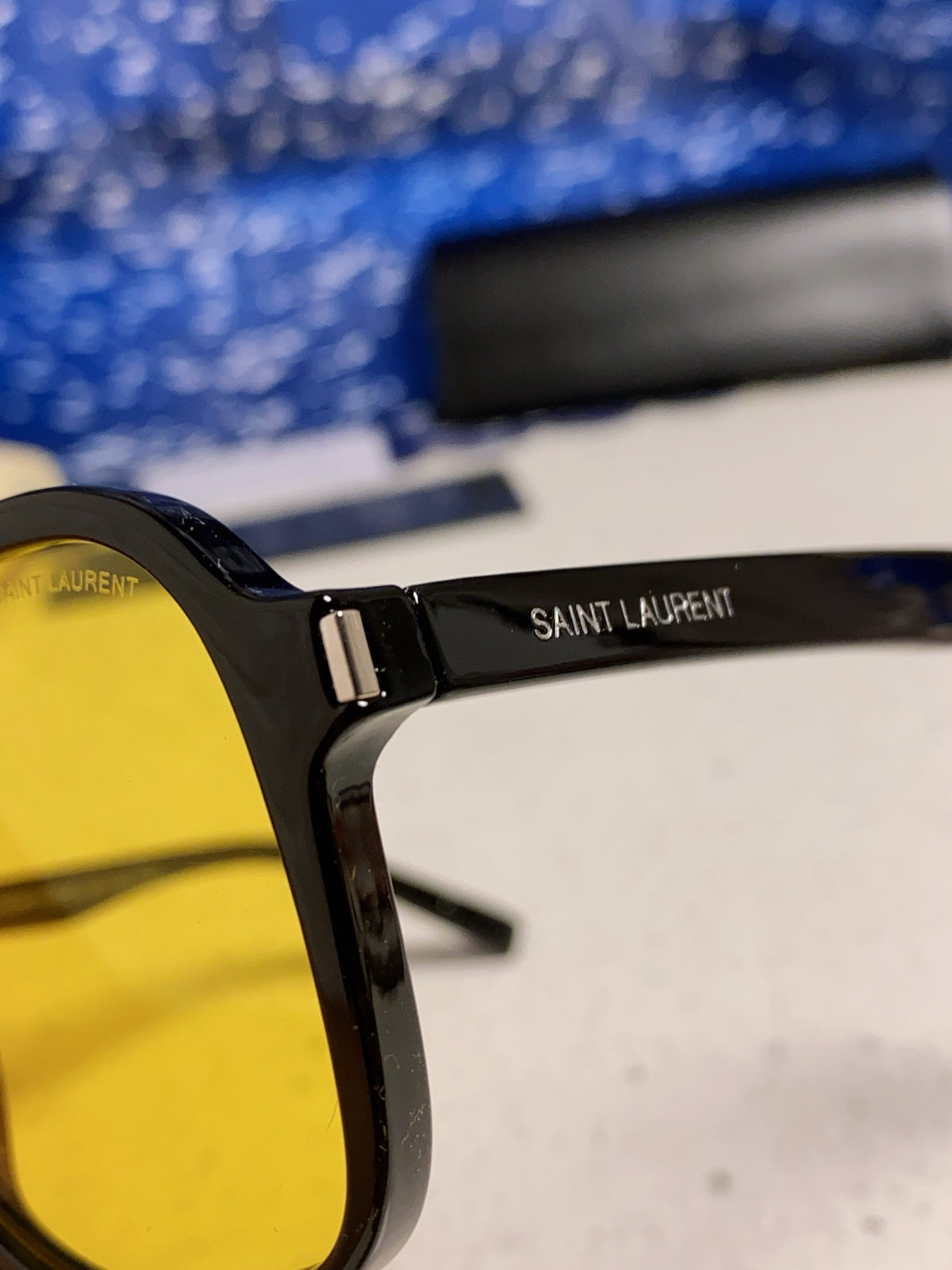 Saint Laurent SL545 Square Yellow Lens Sunglasses for Men & Women - detail image 7