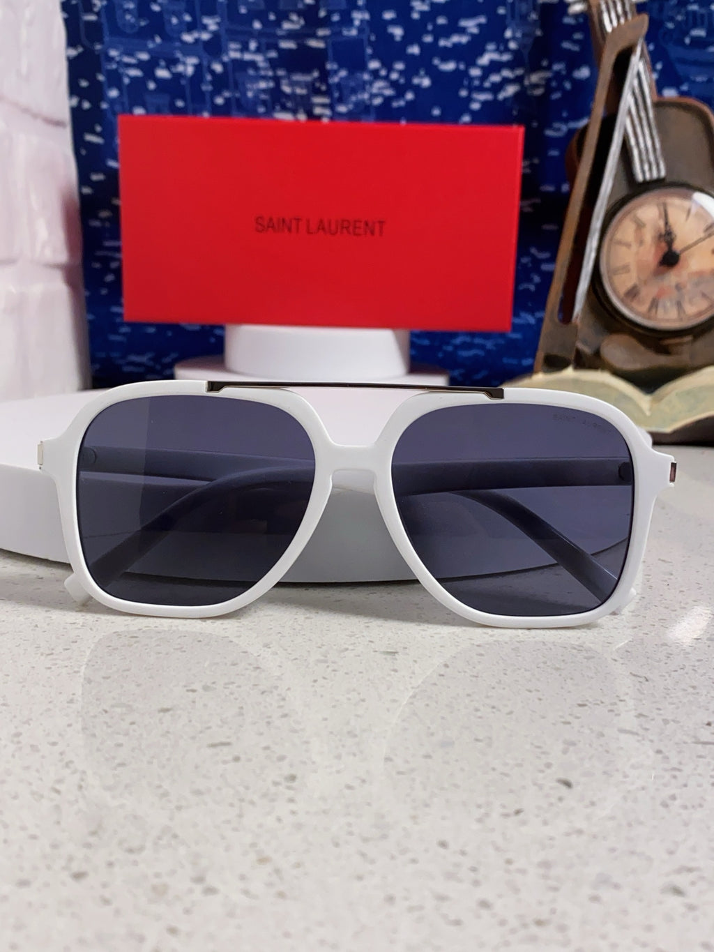 Saint Laurent SL545 Square Blue Lens Sunglasses for Men & Women - 431923 - detail image 8