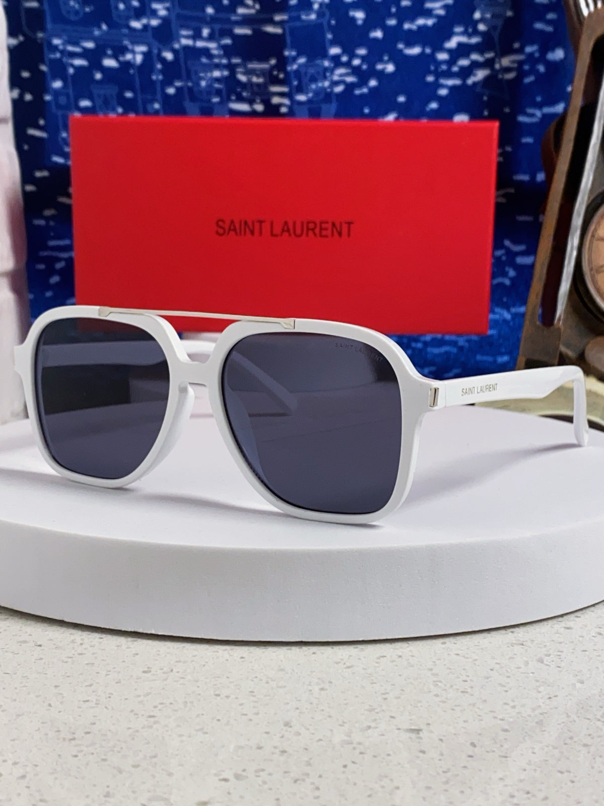 Saint Laurent SL545 Square Blue Lens Sunglasses for Men & Women - 867142