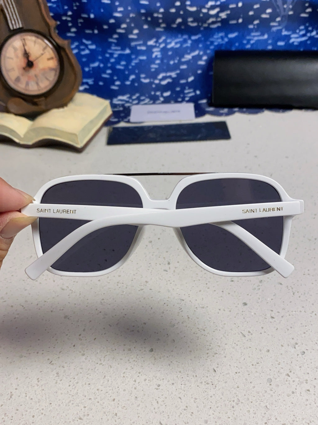 Saint Laurent SL545 Square Blue Lens Sunglasses for Men & Women - 431923 - detail image 5