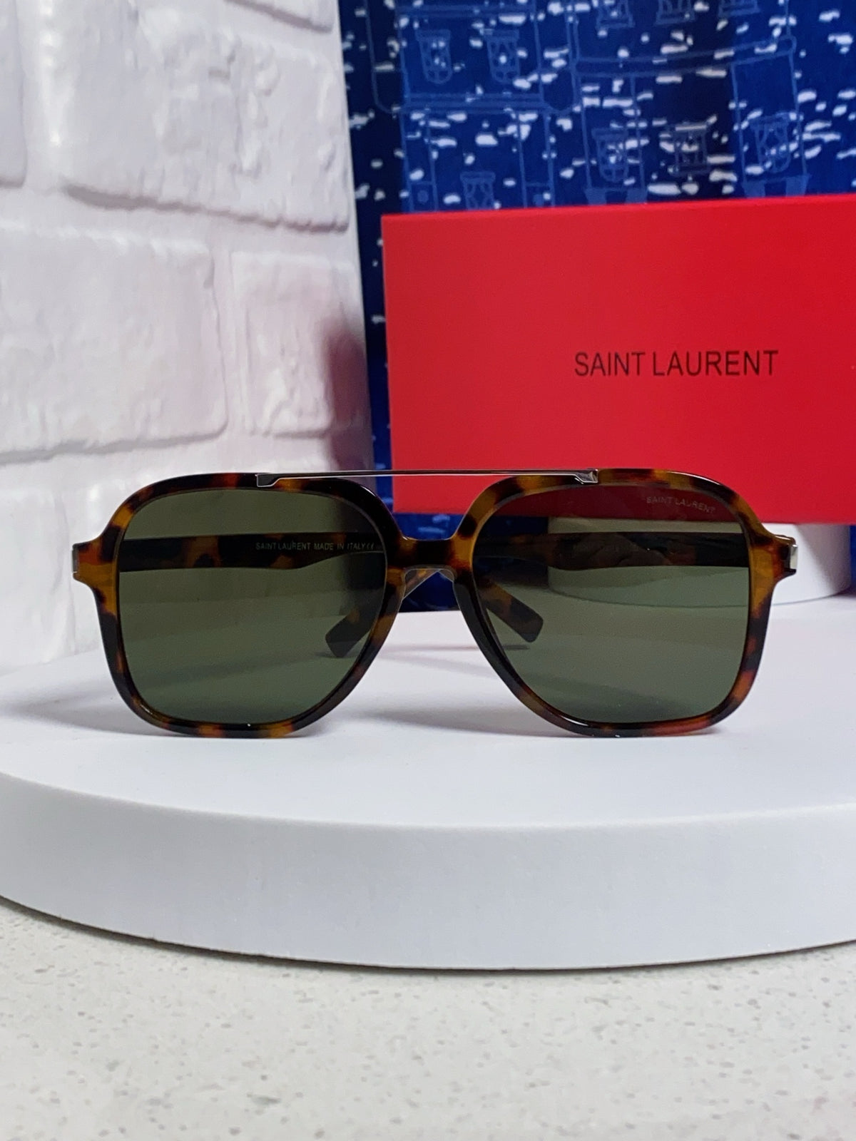Saint Laurent SL545 Square Black Lens Sunglasses for Men & Women - 431924