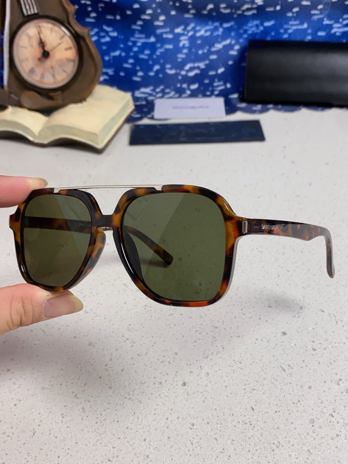Saint Laurent SL545 Square Black Lens Sunglasses for Men & Women - 867143 - detail image 5