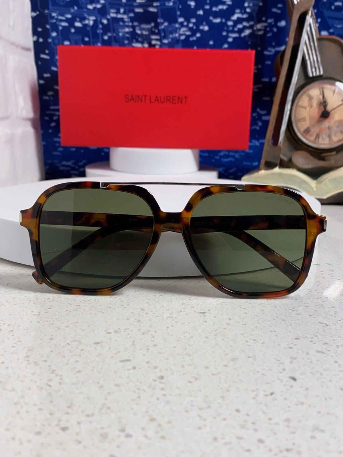 Saint Laurent SL545 Square Black Lens Sunglasses for Men & Women - 867143 - detail image 8