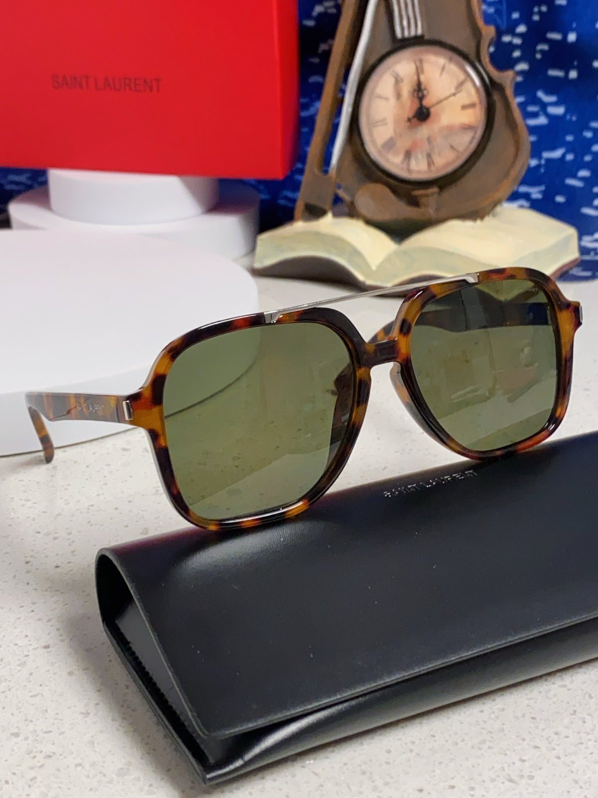 Saint Laurent SL545 Square Black Lens Sunglasses for Men & Women - 867143 - detail image 9